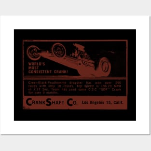 Old Hot Rod advert in red Posters and Art